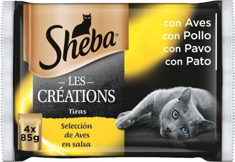 Sheba Ração para Gatos (4x85 g - Húmida - Adulto - Sabor: Frango)