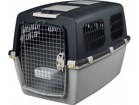 Trixie Transportadora para Cães GULLIVER com Janela (Cinzento - 64x64x92cm - Metal - Até: 38 Kg - L - Porte Grande)