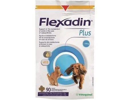 Vetoquinol Complemento Alimentar para Cães Flexadin Plus (90 Comprimidos - Porte Pequeno)