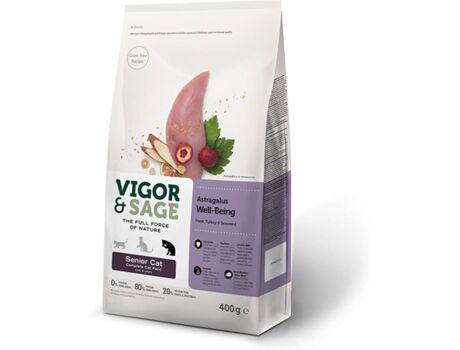 Vigor&sage Ração para Gatos (400g - Sénior)