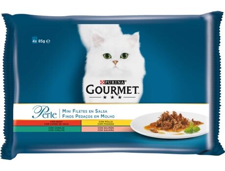 Gourmet Ração para Gatos (8x85 g - Húmida - Adulto - Sabor: Varias Carnes)