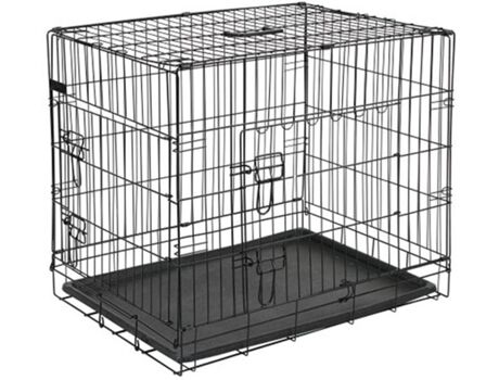 @pet Transportadora para Cães Desmontável (Cinzento - 107x70x77.5cm - Metal - L - Porte Grande)