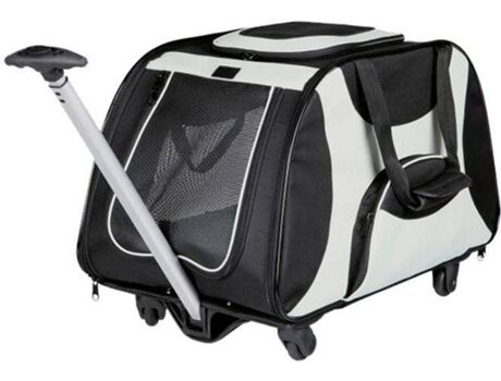 Trixie Transportadora para Cães com Rodas (Preto - 34x43x67cm - Poliéster - Até: 21 Kg - M - Porte Médio)