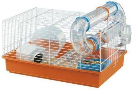 Ferplast Gaiola para Hamsters Paula (Laranja - 46x29,5x24,5 cm - Plástico e Metal)