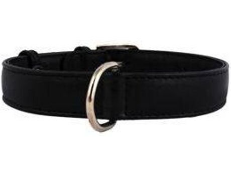 Collar Coleira para Cães Glamour (Preto - 21-29 x 1.2 cm - Couro)