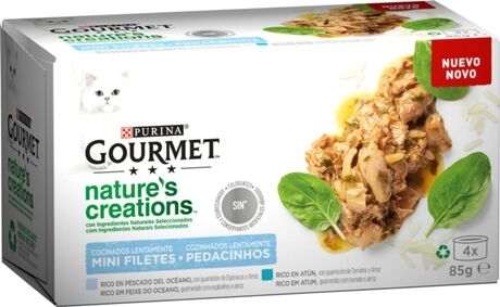 Gourmet Rações para Gatos (4 Un - 85g - Sabor: Atum)