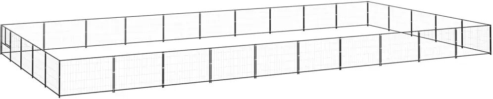 vidaXL Padoc pentru câini, negru, 50 m², oțel