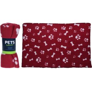 Pets Collection Hundfilt Fleece  (Färg: Röd)