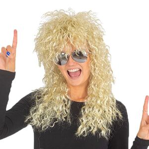 Hisabjoker 80-tals Peruk Rocker Blond