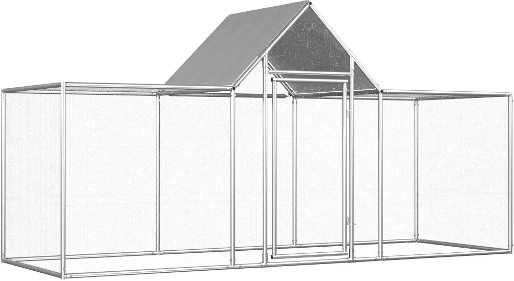 vidaXL Kurín 3x1x1,5 m, pozinkovaná oceľ