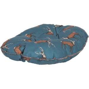 Danish Design Woodland Stag Deep Filled Quilted Pet Mattress in Midnight Blue blue 18.0 H x 60.0 W x 102.0 D cm