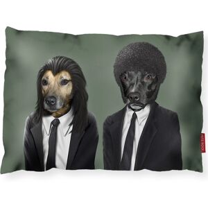 We Love Cushions Hit Dogs - Pets Rock - Luxury Dog Bed black/green 70.0 H x 90.0 W x 20.0 D cm