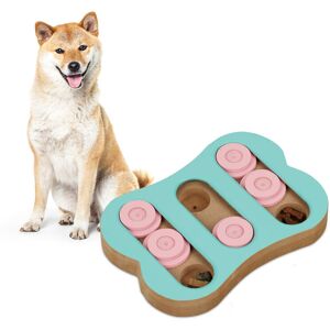 Interactive Intelligence Toy for Dogs, Bone Design, Food Puzzle, Treat, Sniffing Game, Multicoloured - Relaxdays