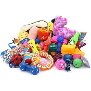 Unbranded (10) Assorted Dog Puppy Pet Toys Ropes Chew Squeaky Fetch Balls Training Play Bu