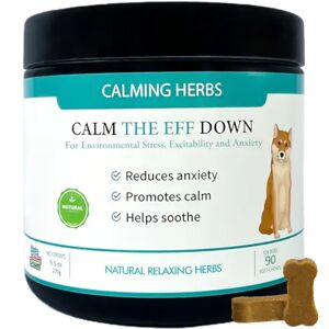 Pets Calm Down Calming dog treats for barking, stress, anxiety (natural herbal)