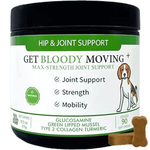 Pets Calm Down Hip & joint dog treats for age, mobility, strength, joints (natural herbal)