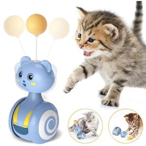 chenxiaogang Cat Interactive Feather Toys Pet Bumbler Funny Toy Interactive Cats Toys Cat Rolling Teaser Feather Wand Toys Rotating Ball Feather Teaser Cat Toy