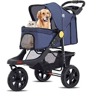 Generic Double Dog Stroller Pet Stroller Cat and Dog Wagon Foldable Portable Outdoor Travel Ventilation Fourwheeled Small and Mediumsized Pet Wheel Shockproof Pet