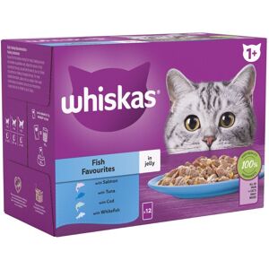 Whiskas 1+ Fish Favourites in Jelly - 80 x 85g