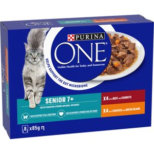 PURINA ONE Senior 7+ - Saver Pack: Chicken & Beef (24 x 85g)