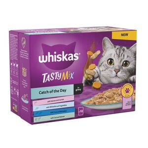 Whiskas 1+ Pouches Mega Pack 96 x 85g - Tasty Mix Catch of the Day in Gravy