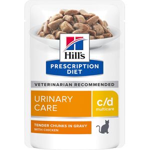 Hill's Prescription Diet Feline c/d Multicare Urinary Care - Chicken - 12 x 85g pouches