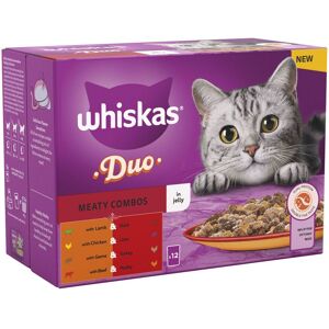 Whiskas 1+ Pouches Mega Pack 96 x 85g - Duo Meaty Combos in Jelly