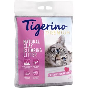 Tigerino Premium Cat Litter - Baby Powder Scent - 12kg