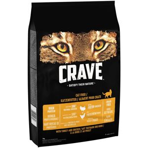 CRAVE Adult Turkey & Chicken Dry Cat Food - 7kg