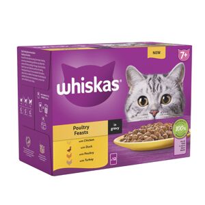 Whiskas 7+ Senior Pouches in Gravy - Saver Pack: Poultry Selection in Gravy (96 x 85g)