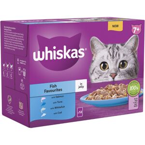 Whiskas 7+ Senior Pouches in Jelly - Saver Pack: Fish Favourites in Jelly (96 x 85g)