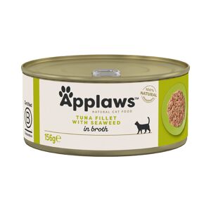 Applaws Adult Cat Cans Tuna/Fish in Broth 156g - Tuna Fillet with Seaweed (6 x 156g)