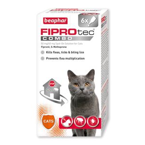 beaphar FIPROtec® COMBO Flea & Tick Spot-On for Cats - 6 pipettes