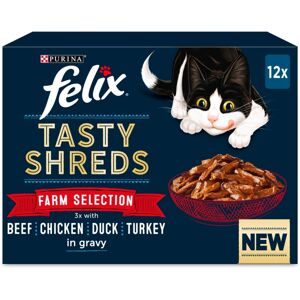 Felix Tasty Shreds 12 x 80g - Farm Selection