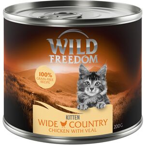 Wild Freedom Kitten Saver Pack 12 x 200g - Wide Country - Veal & Chicken