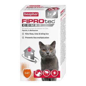 beaphar FIPROtec® COMBO Flea & Tick Spot-On for Cats - 3 pipettes