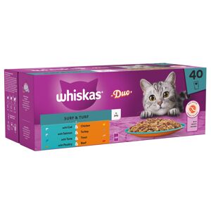 Whiskas 1+ Duo Surf & Turf in Jelly - 40 x 85g