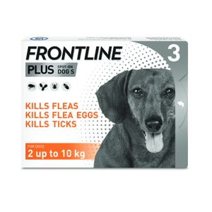 FRONTLINE® Plus Spot On for Dogs - S (2-10kg) - 3 pipettes x 0.67ml