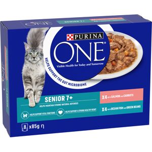 PURINA ONE Senior 7+ - Saver Pack: Salmon & Ocean Fish (24 x 85g)