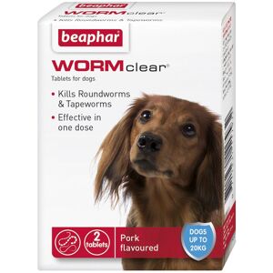 beaphar WORMclear® Tablets for Dogs - 2 Tablets (Up to 20kg)