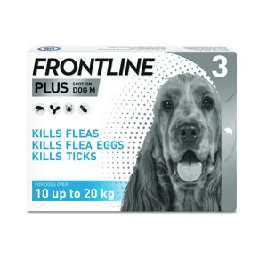 FRONTLINE® Plus Spot On for Dogs - M (10-20kg) - 3 pipettes x 1.34ml