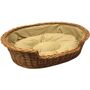 Archie & Oscar Jessamine Dog Bed Basket with Cushion Archie & Oscar Size: Medium Large, Colour: Light  - Size: Medium