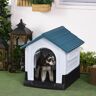 PawHut Kennel Dog House blue/gray 66.0 H x 64.5 W x 57.0 D cm