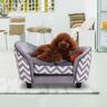 Archie & Oscar Freddie Dog Sofa in Grey gray 40.5 H x 35.5 W x 66.5 D cm