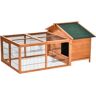 PawHut Weather Resistant Rabbit Run 69.0 H x 95.5 W x 146.7 D cm