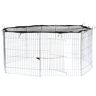 tectake Rabbit run with safety net - guinea pig run, rabbit cage, rabbit pen - b