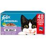 Felix and Wise Felix Original Mixed Selection In Jelly Cat Food, 100 g (Pack of 40)