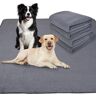 Unbranded (100*70cm 2 pack Grey) 2 Pack Washable Canine Pee Pads, Reusable Non-Slip Canine