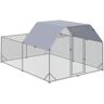 PawHut Chicken Run with Roof, Walk In Chicken Coop for 10-12 Chickens, Hen House Duck Pen Outdoor, 2.8 x 3.8 x 2 m