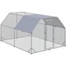 PawHut Chicken Run with Roof, Walk-In Chicken Coop for Chickens, Hen House